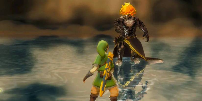 Link prepares to fight Demise in Skyward Sword
