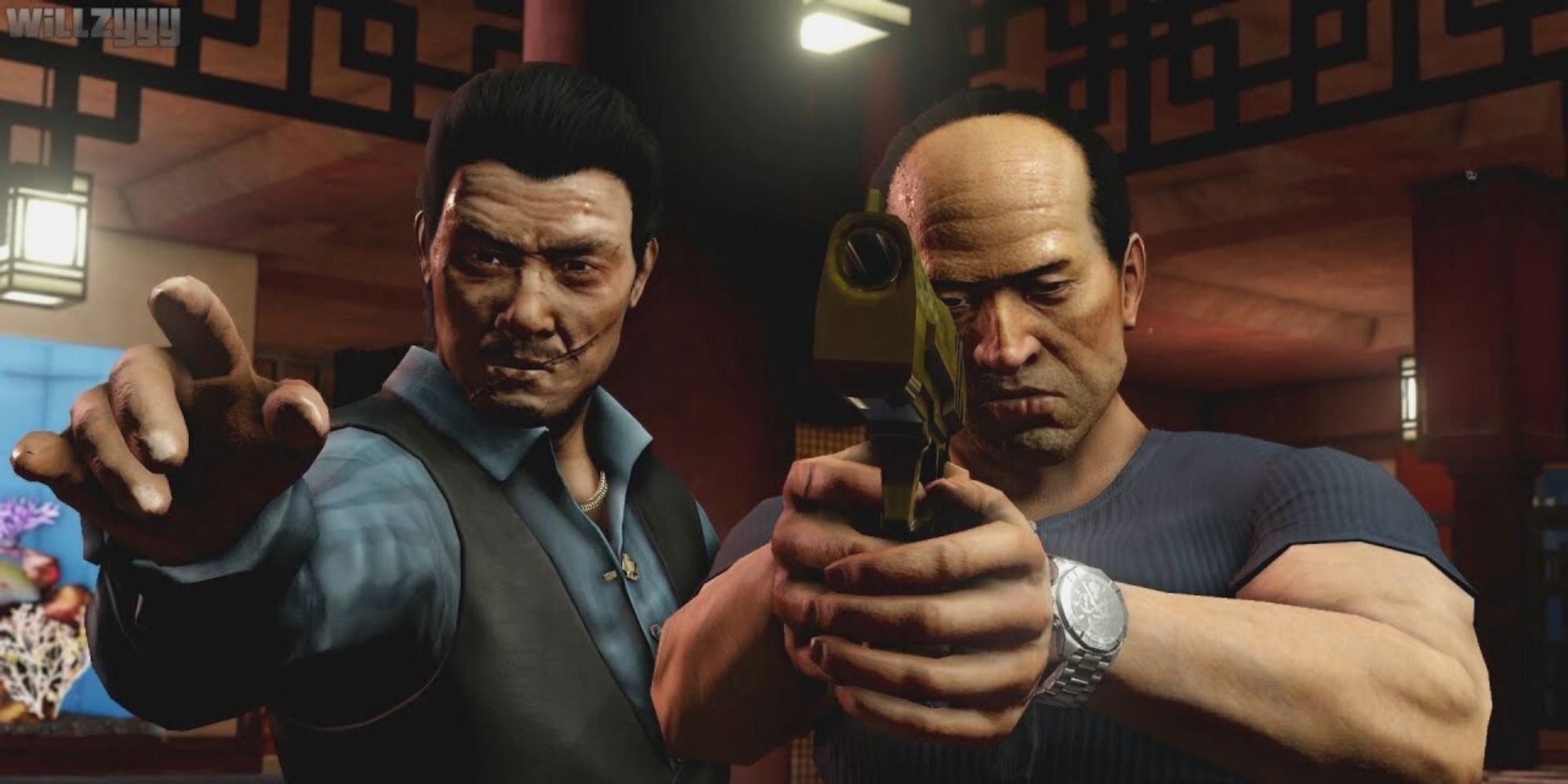 Henry "Big Smile" Lee and gang member in Sleeping Dogs