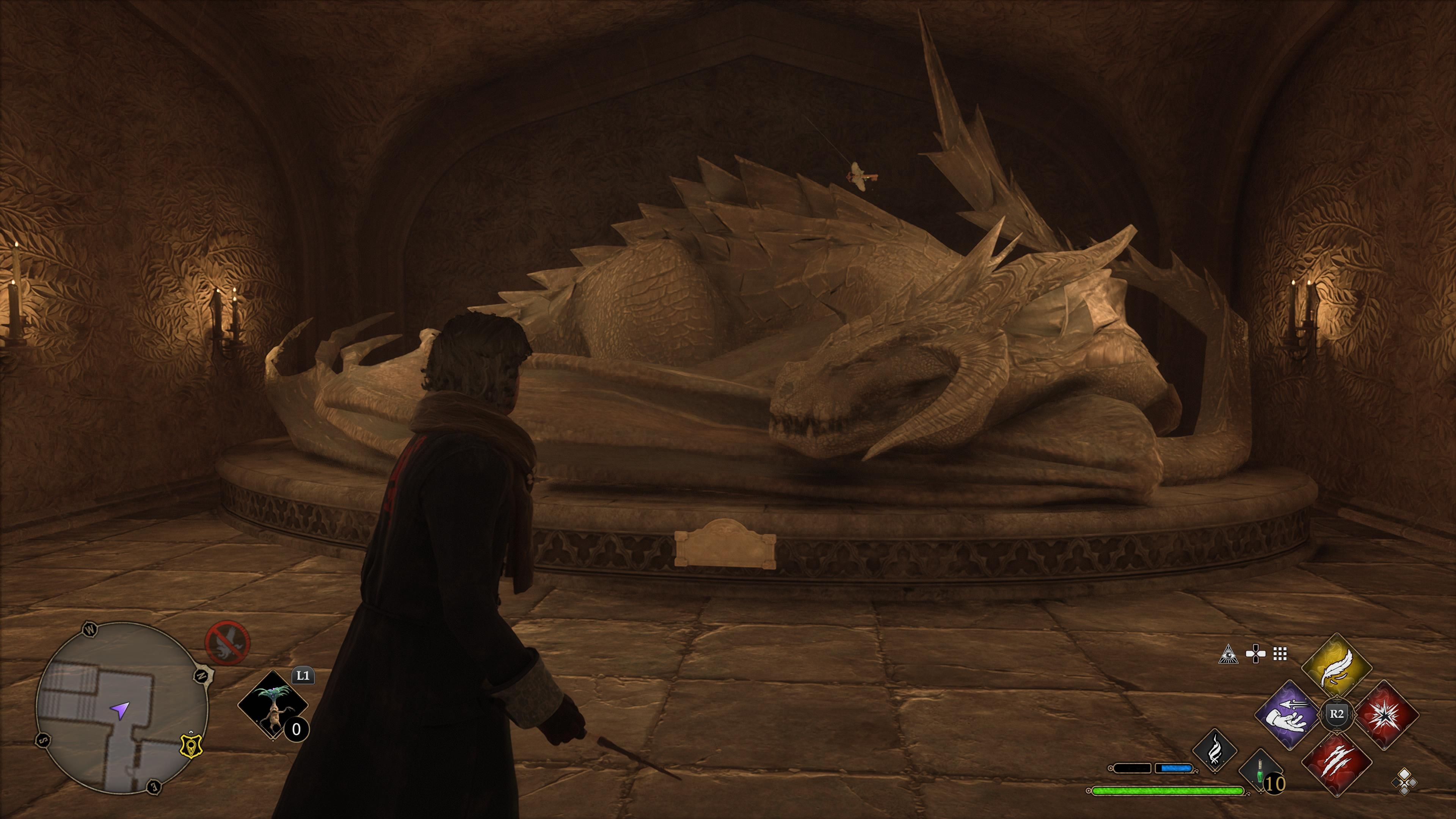 sleeping dragon statue hogwarts legacy