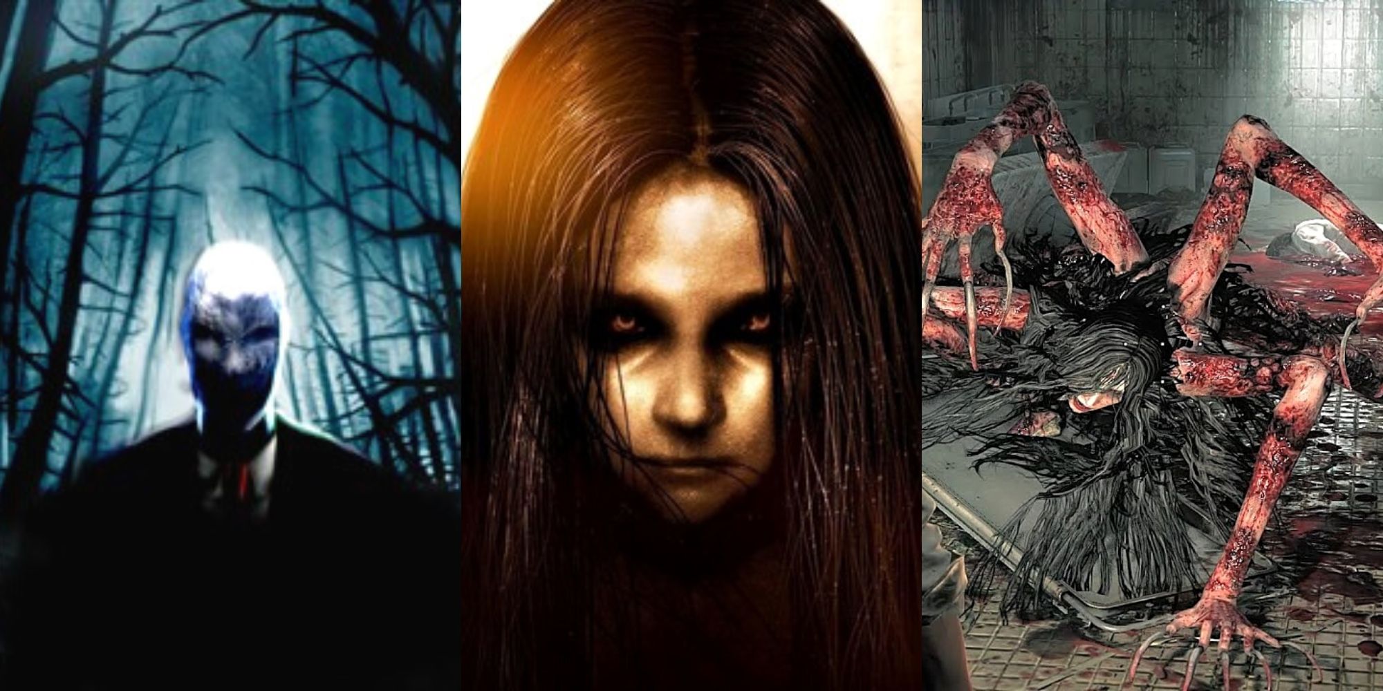 Slender Man in Slender The Arrival, Alma Wade in F.E.A.R., Laura in The Evil Within