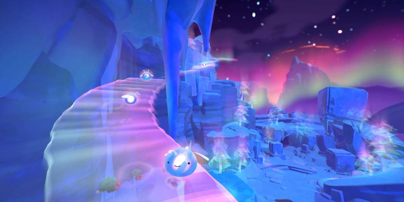 Nocturnal bridges from Slime Rancher 2 in Powderfall Bluffs