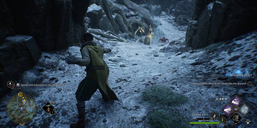 Transforming a spider into a barrel in Hogwarts Legacy