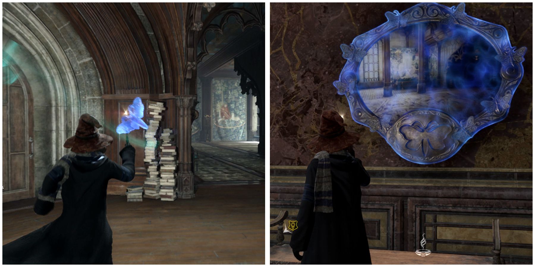solving a the moth frame puzzle in hogwarts legacy