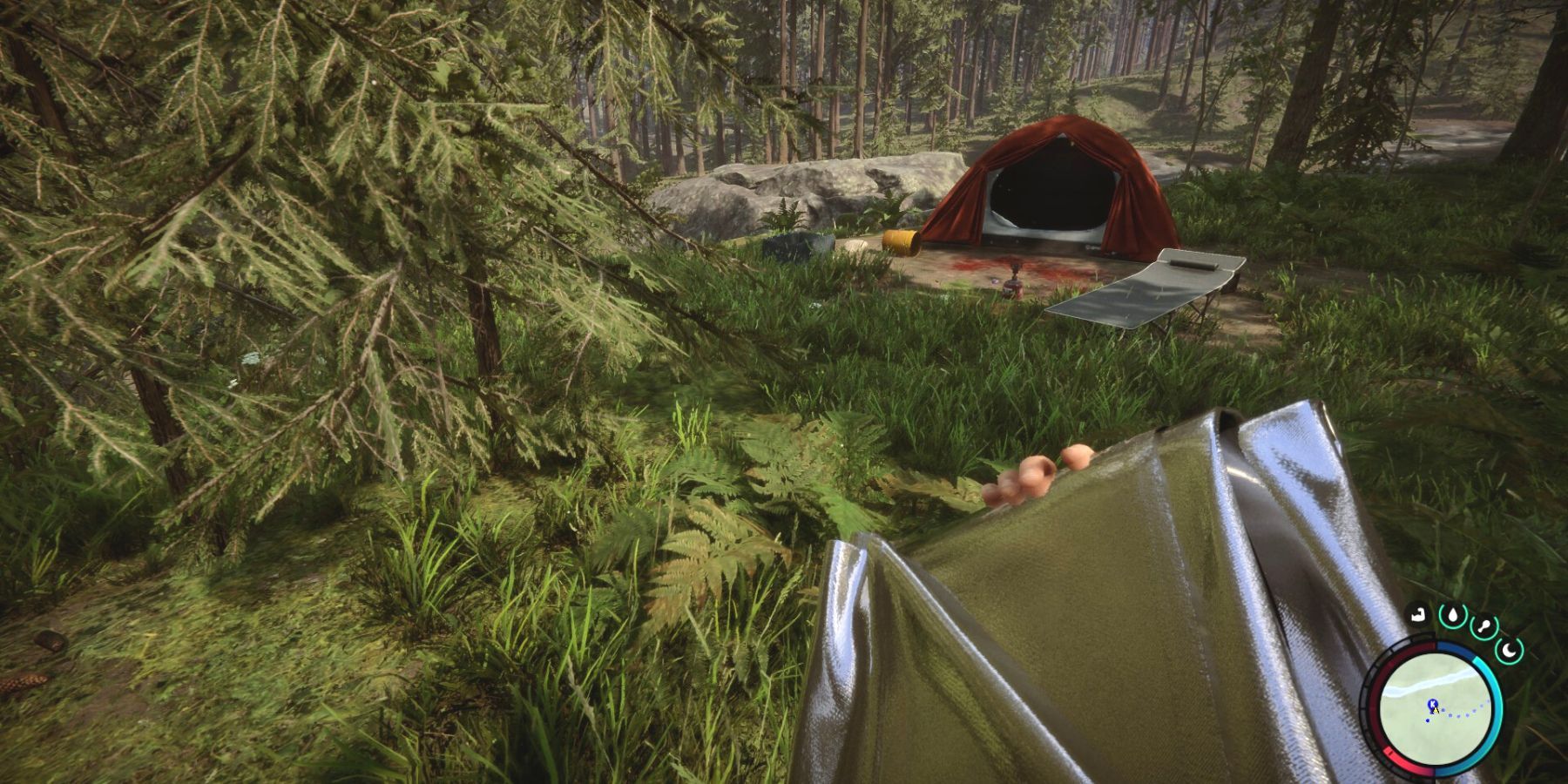 How to make a tent shelter in Sons of the Forest