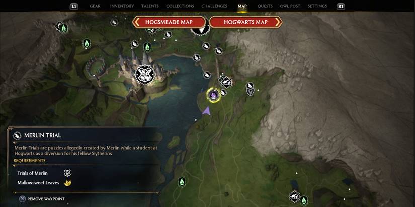 south hogwarts region merlin trial 8 location in hogwarts legacy