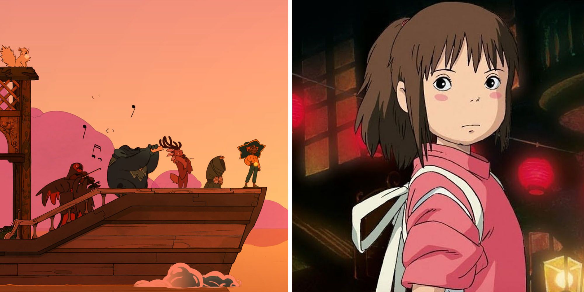 Animation from Spiritfarer and Spirited Away