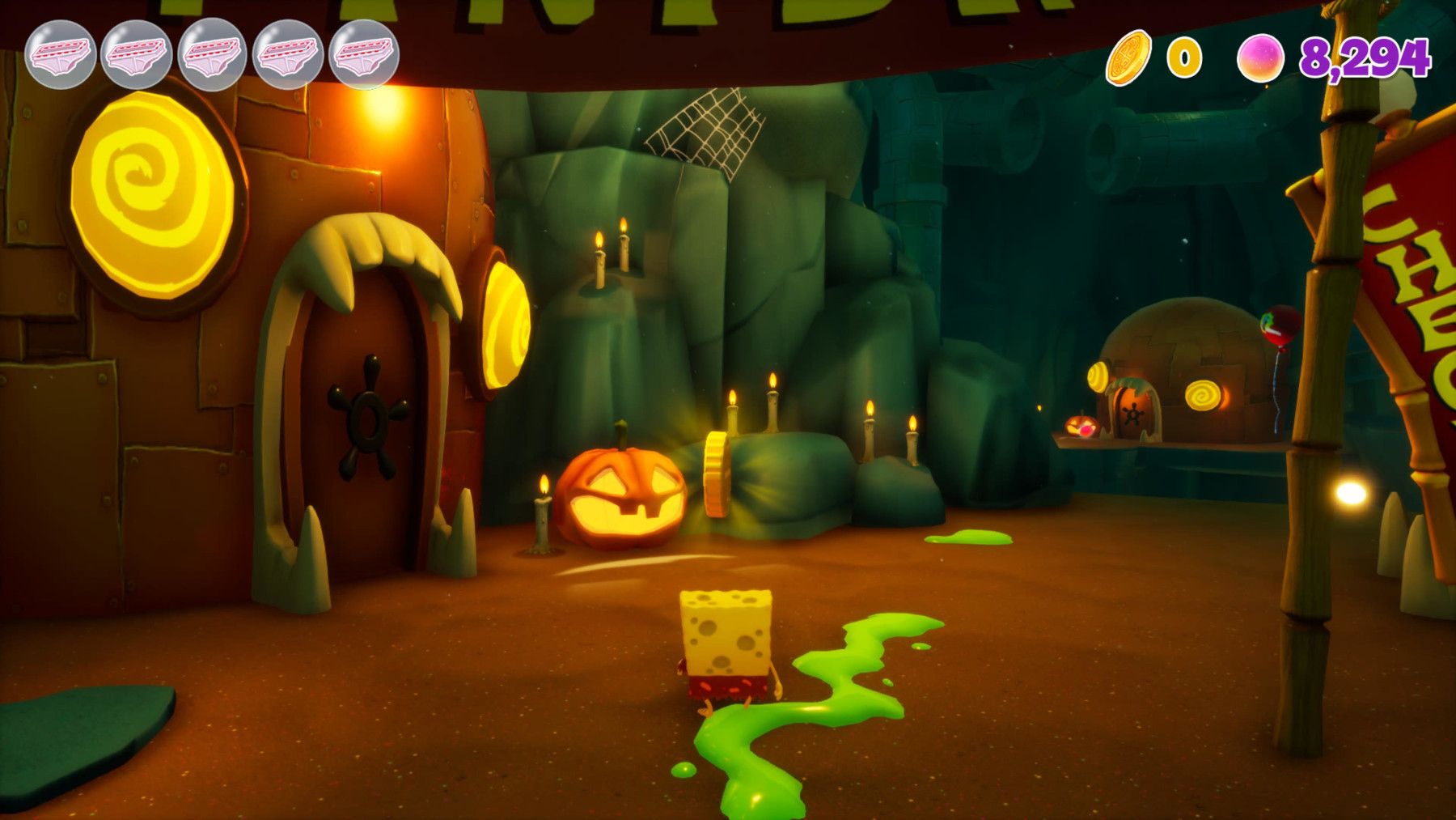 SpongeBob SquarePants: The Cosmic Shake - Halloween Rock Bottom Coin  Locations