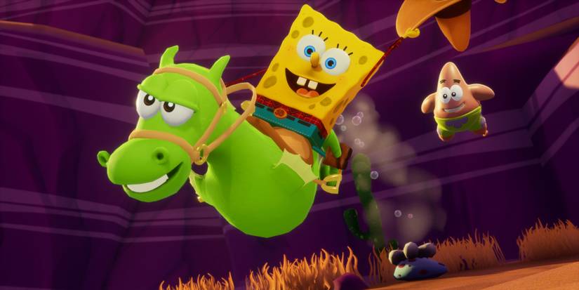 SpongeBob and Patrick in SpongeBob SquarePants: The Cosmic Shake