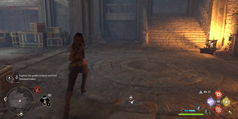 stairs next to the gate in hogwarts legacy