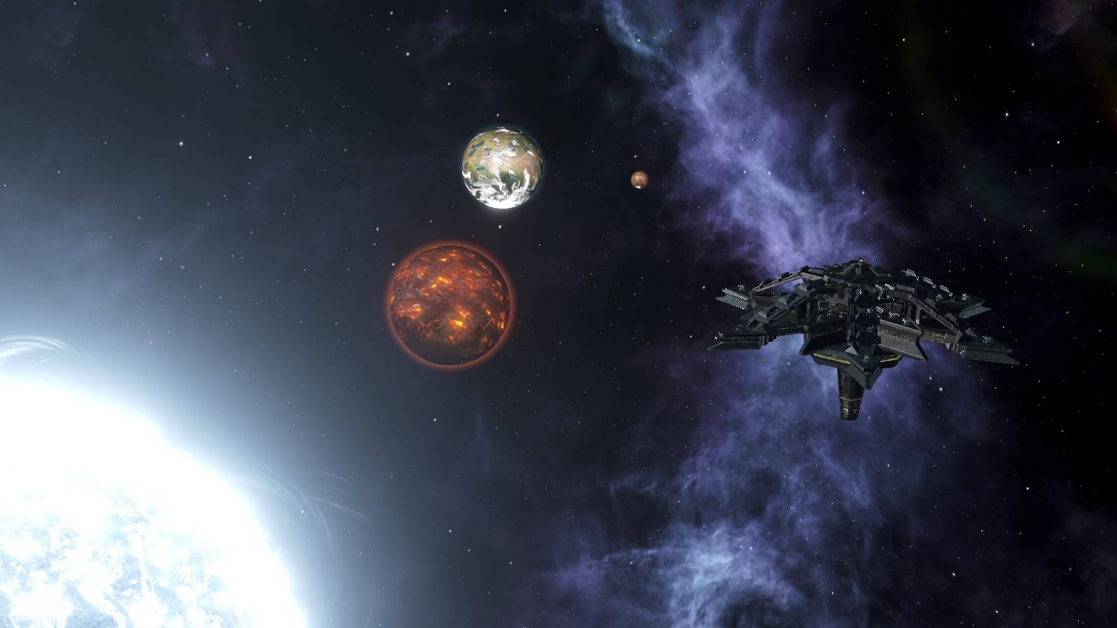 Stellaris Bastion Station over White Dwarf