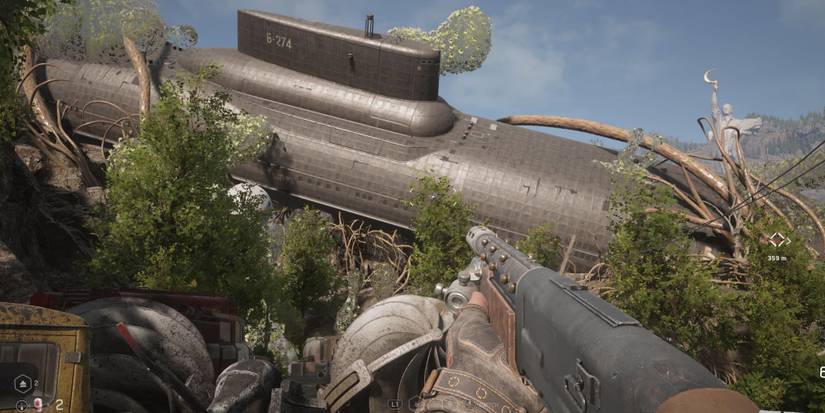 A Submarine in a tree in Atomic Heart