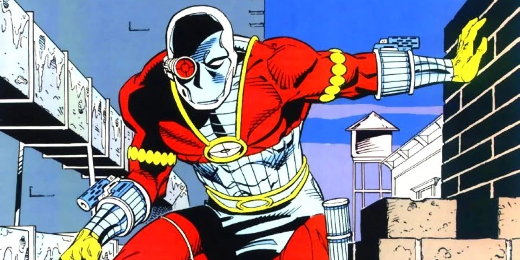 Deadshot lurking on a rooftop from DC Comics
