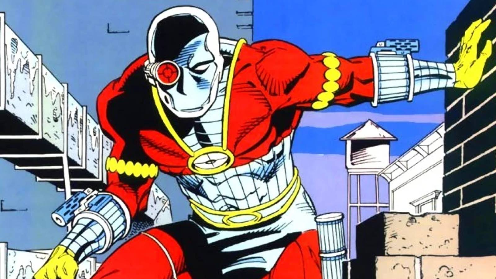 Deadshot lurking on a rooftop from DC Comics