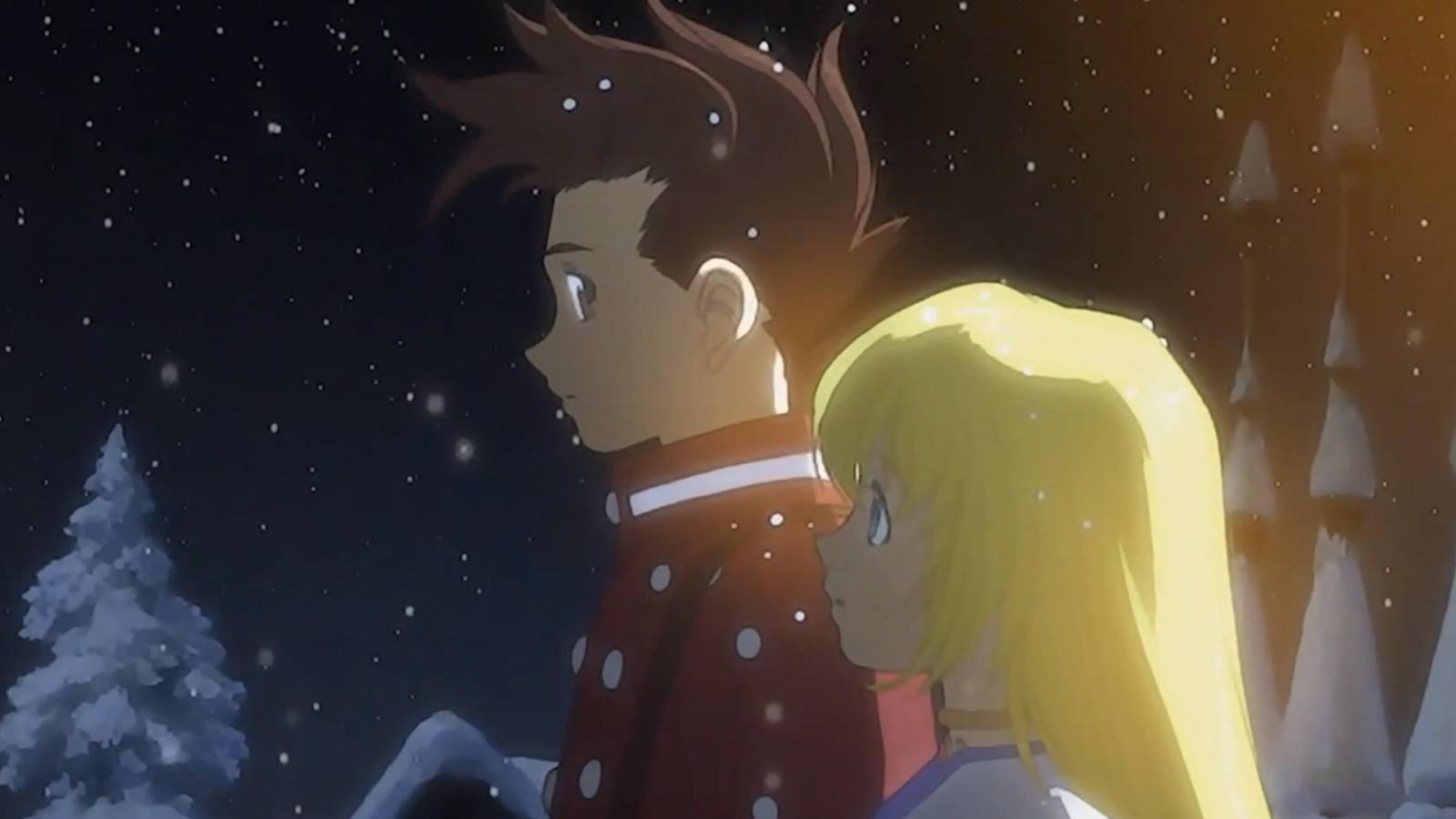 Tales of Symphonia - Lloyd and Collette having a moment of privacy in Flanoir town