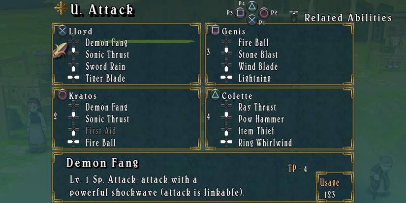 Tales of Symphonia setting unison attacks