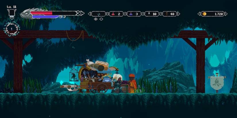 Talking to an NPC in Elderand