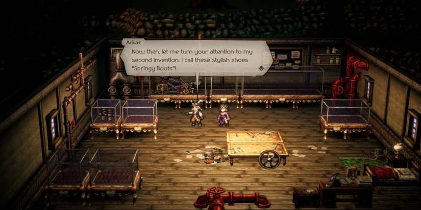Talking to Arkar in Octopath Traveler 2