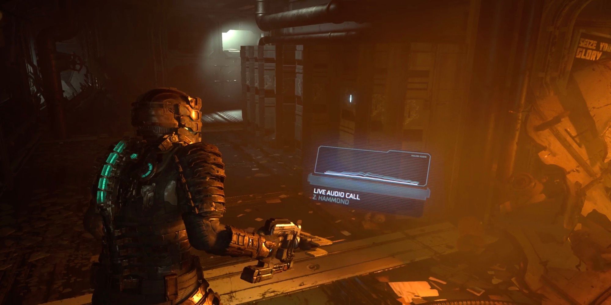 Talking to Hammond on the radio in the Dead Space remake