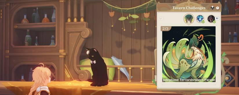 Tavern Challenge Jadeplume Terrorshroom Genius Invokation TCG Genshin Impact