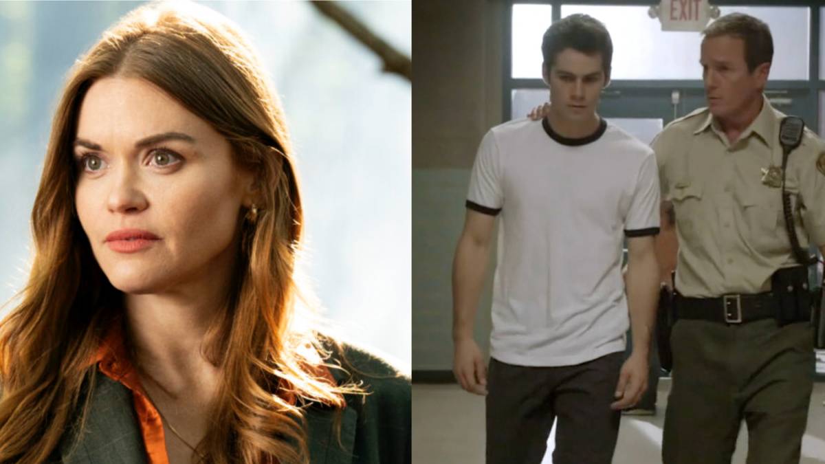 A split image features Lydia in the Teen Wolf movie and Stiles and his father in the Teen Wolf series