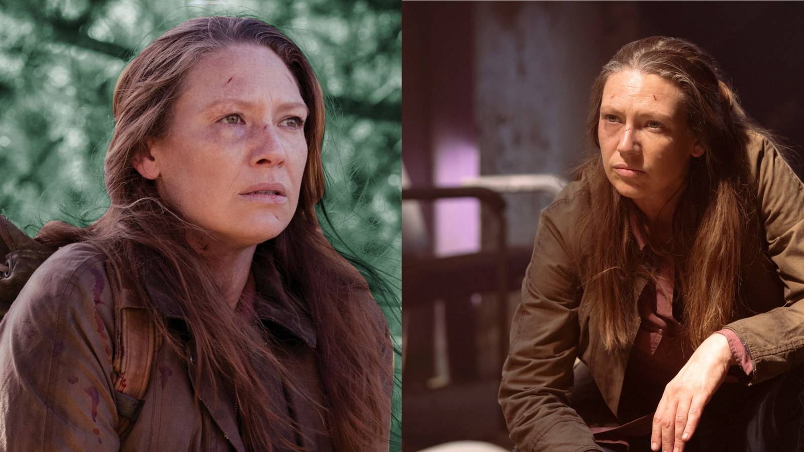 Split feature image showing Tess in The Last of Us.