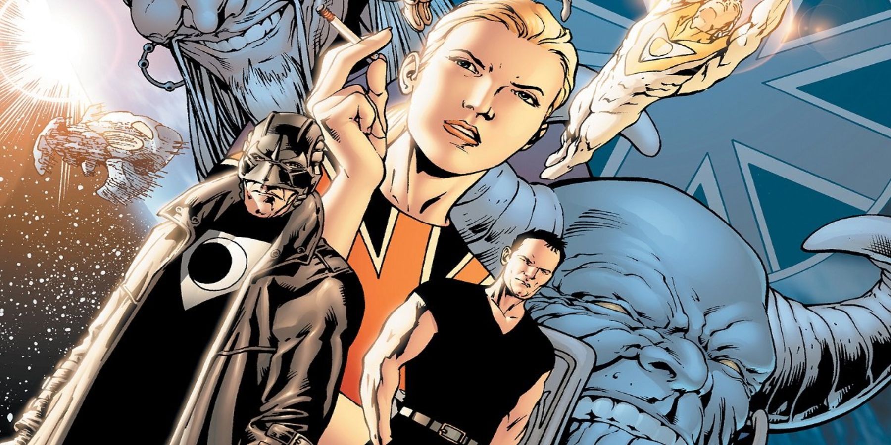 Midnighter, Jenny Sparks, Jack Hawksmoor and The Authority's Apollo
