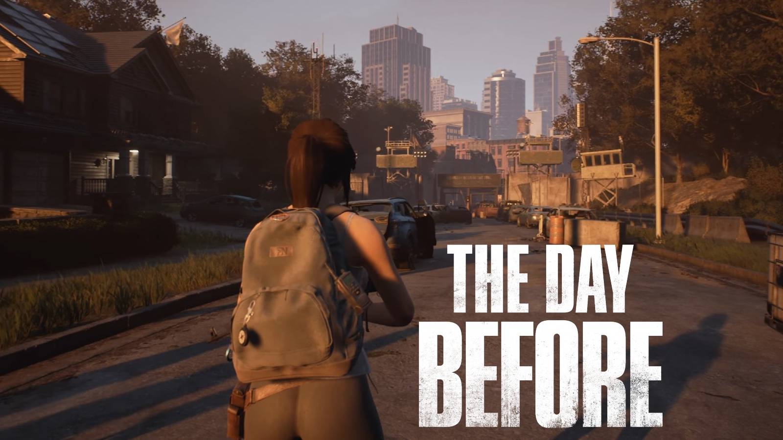 the day before gameplay woman street logo