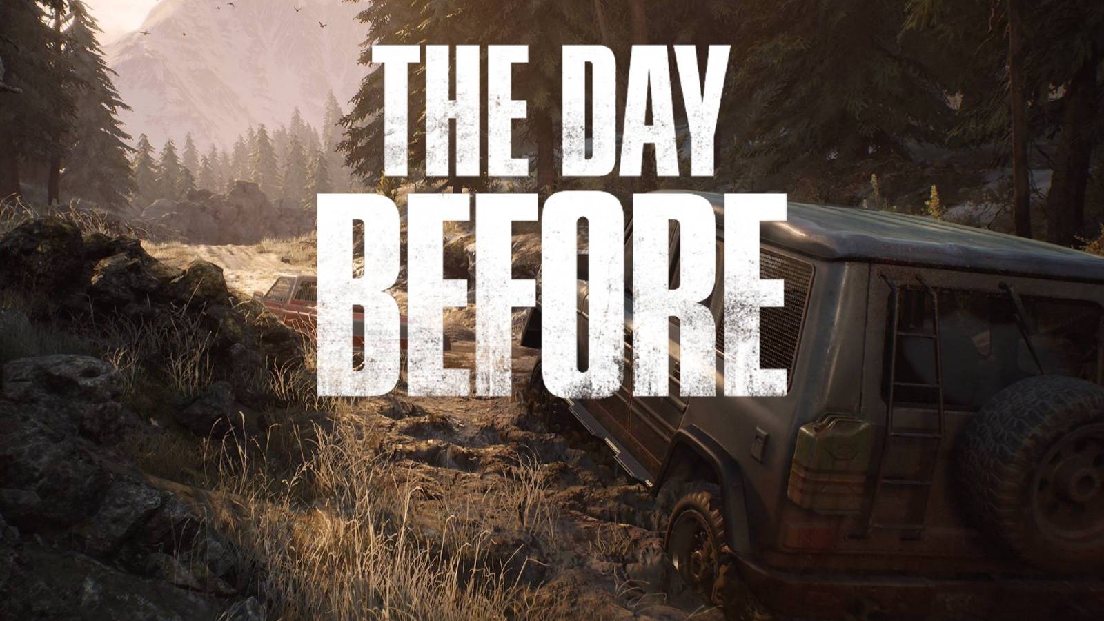 the day before vehicles driving through mud in forest