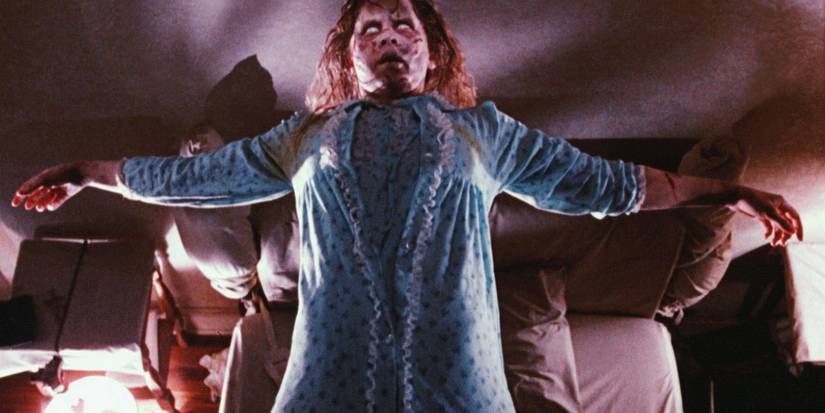 Reagan rising from her bed in The Exorcist