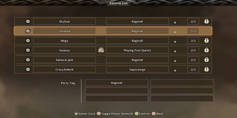 The matchmaking lobby in Wild Hearts