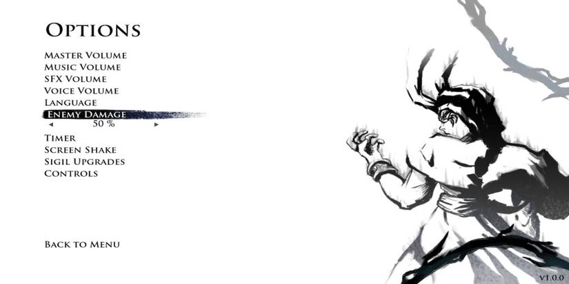 The options menu in Helvetii