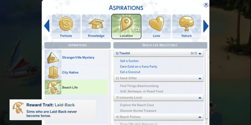 The Sims 4 Beach Life Aspiration
