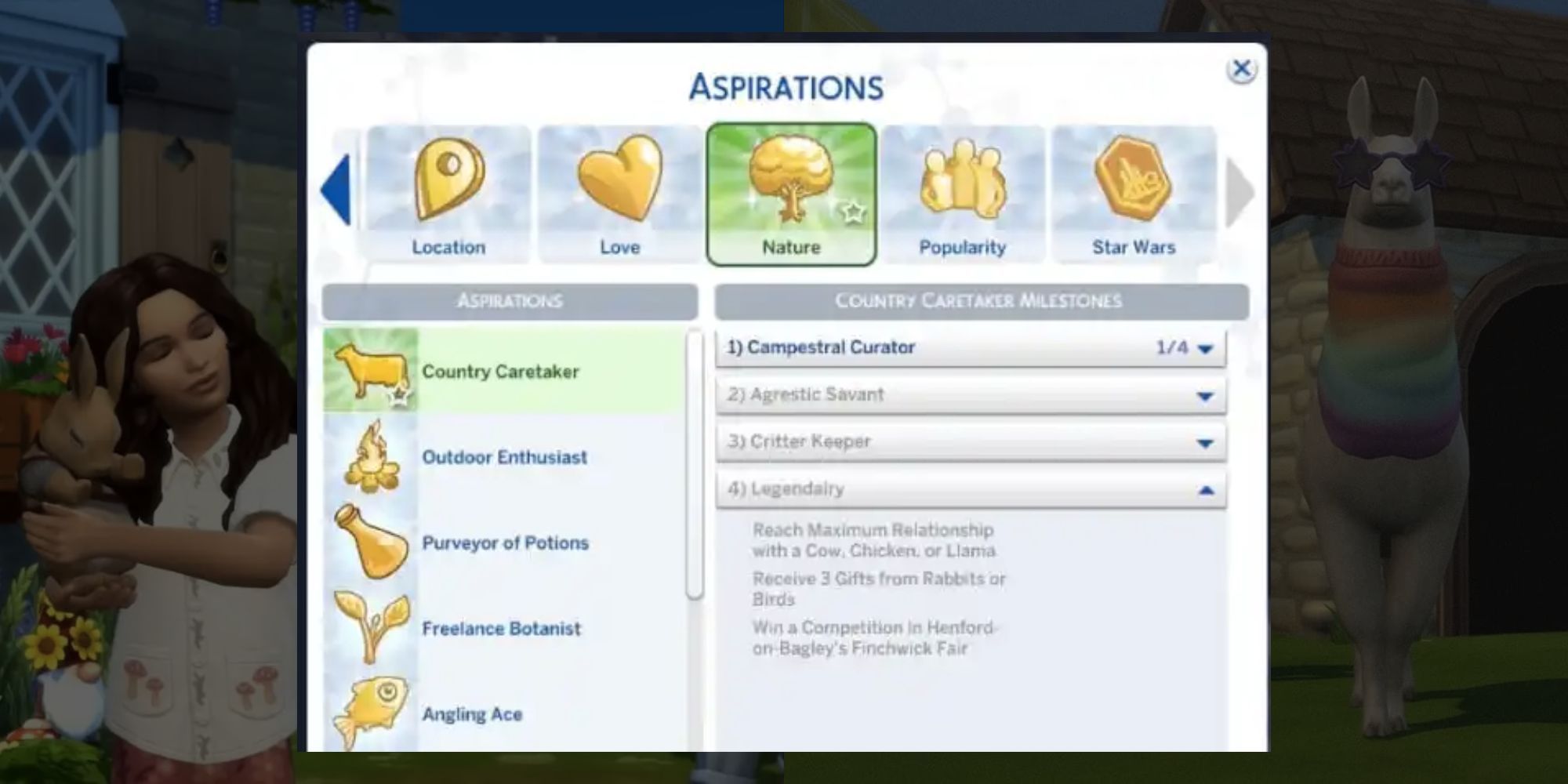 The Sims 4 Country Caretaker Aspiration