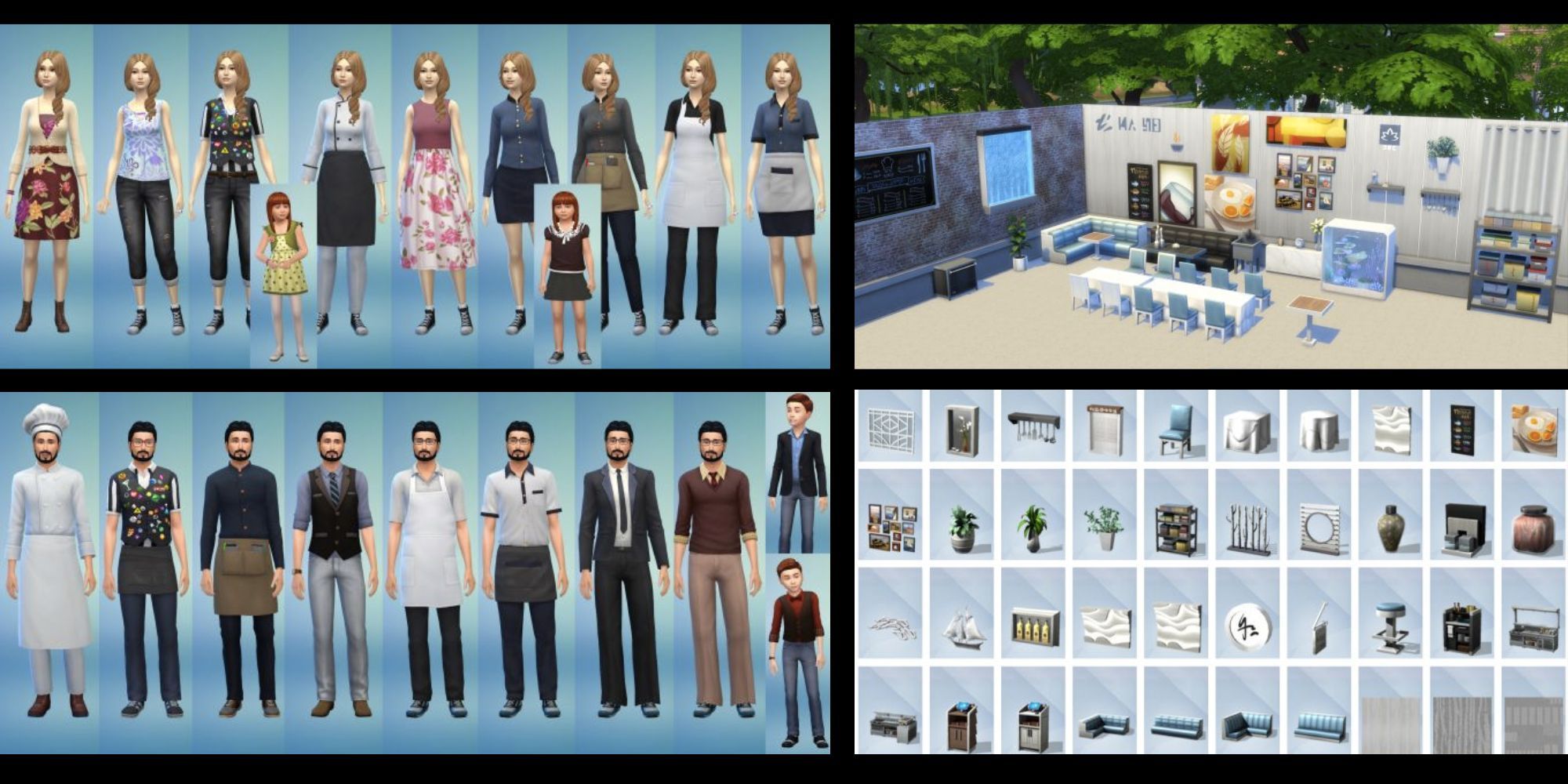 The Sims 4 Dine Out CAS Build_Buy Items