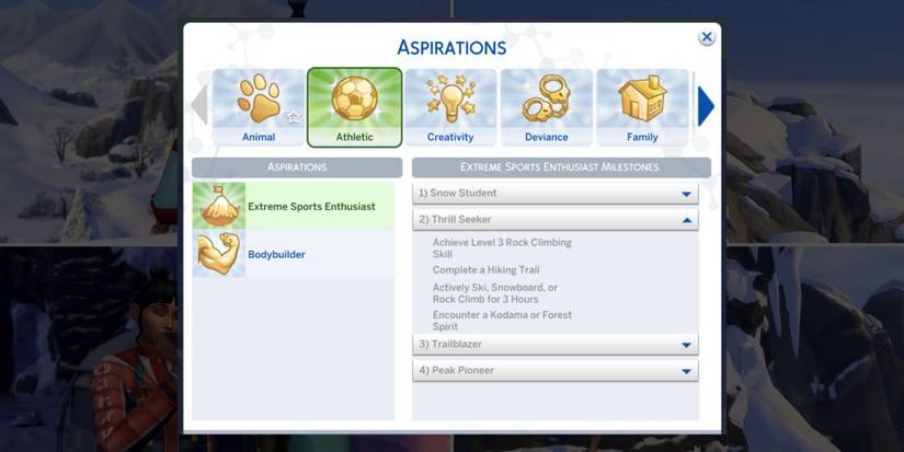 The Sims 4 Extreme Sports Enthusiast Aspiration