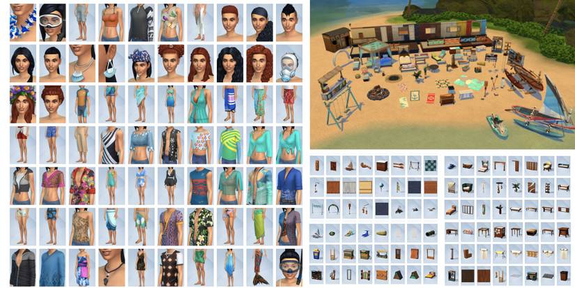 The Sims 4 Island Living CAS Build_Buy Items