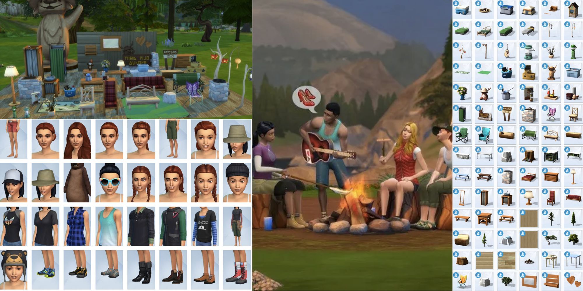 The Sims 4 Outdoor Retreat CAS Build_Buy Items