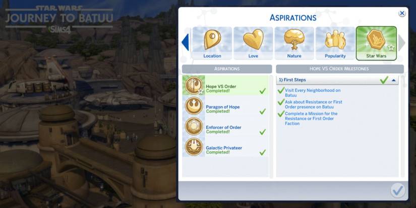 The Sims 4 Star Wars Aspirations