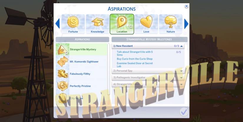 The Sims 4 StrangerVille Mystery Aspiration