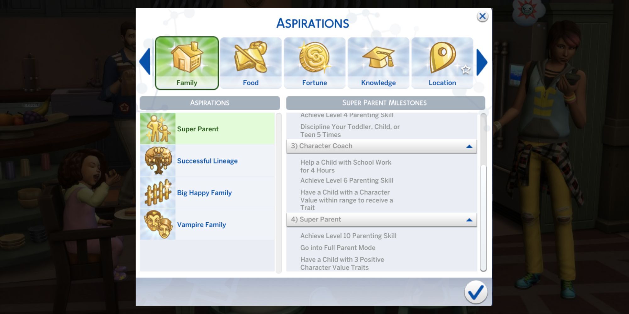 The Super Parent Aspiration in The Sims 4
