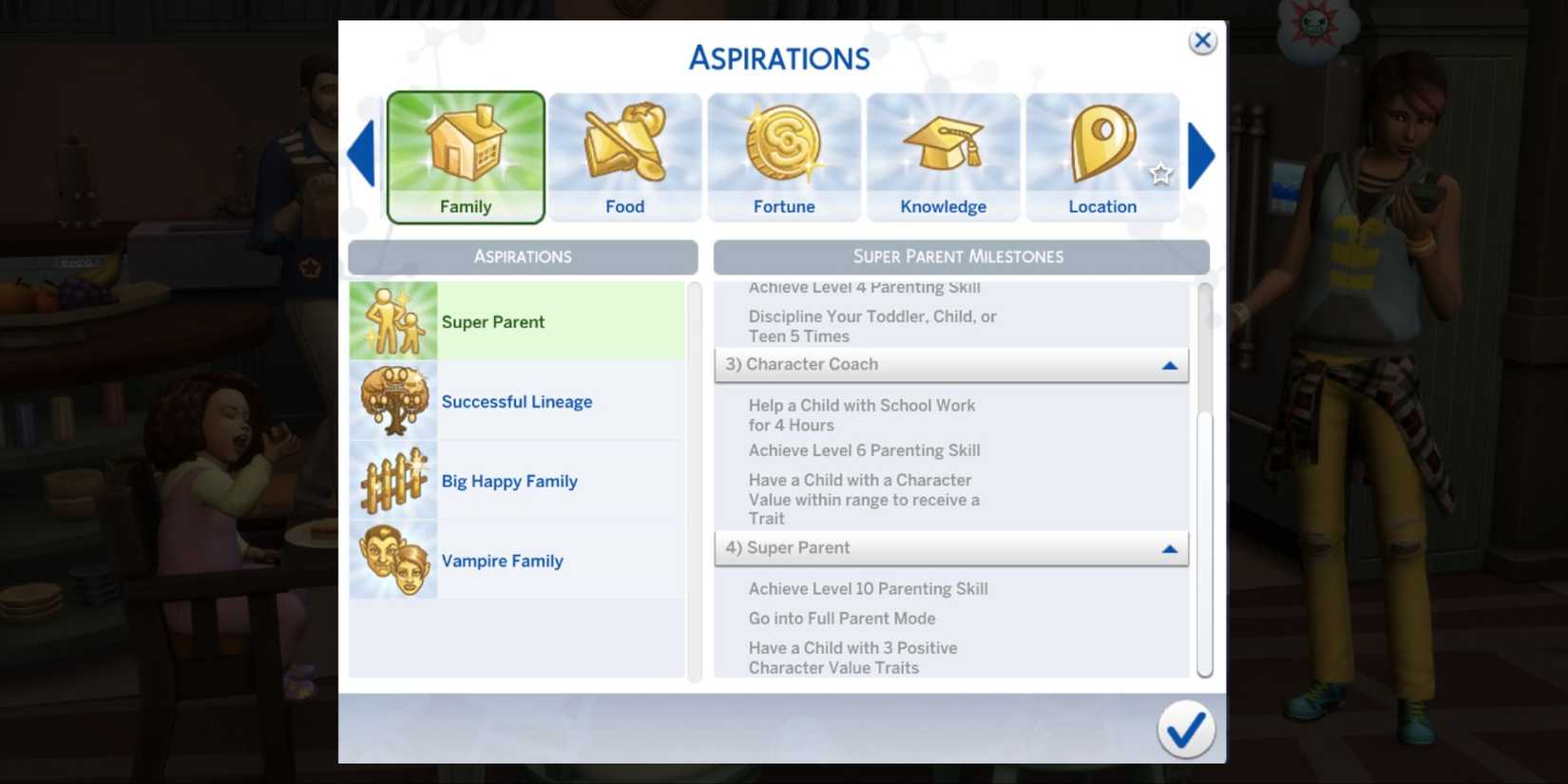 The Super Parent Aspiration in The Sims 4