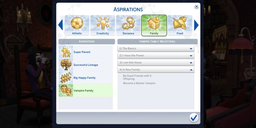 The Sims 4 Vampire Family Aspiration