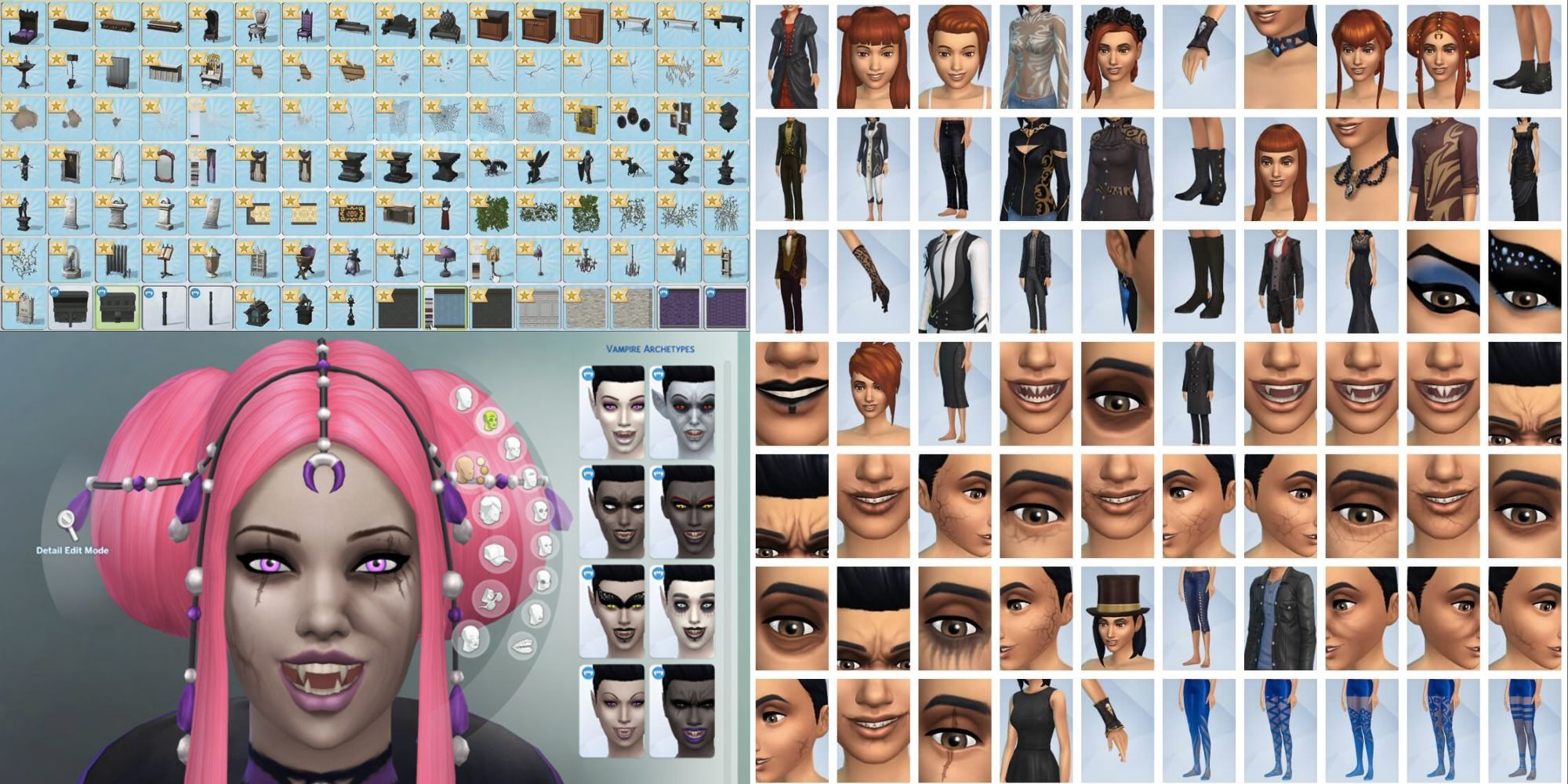 The Sims 4 Vampires CAS Build_Buy Items