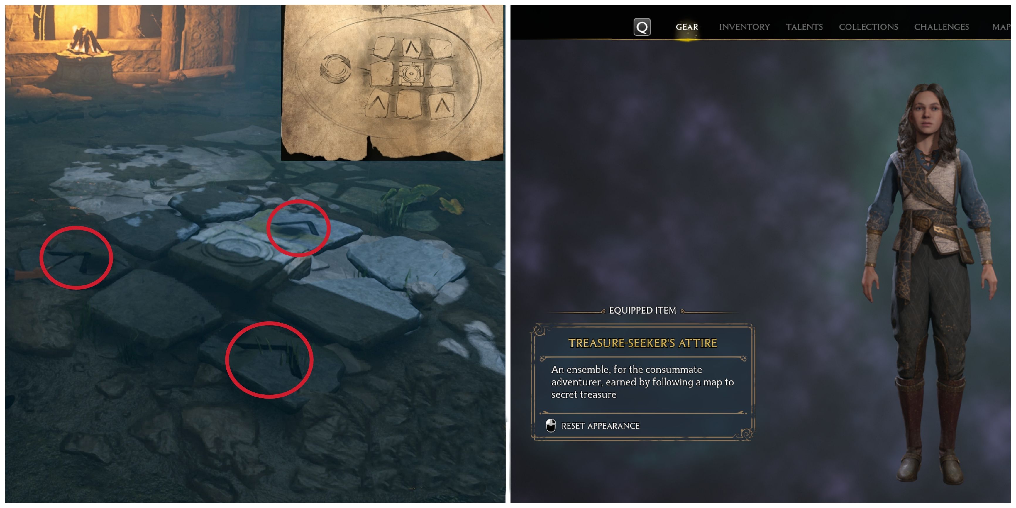 the treasure puzzle in hogwarts legacy