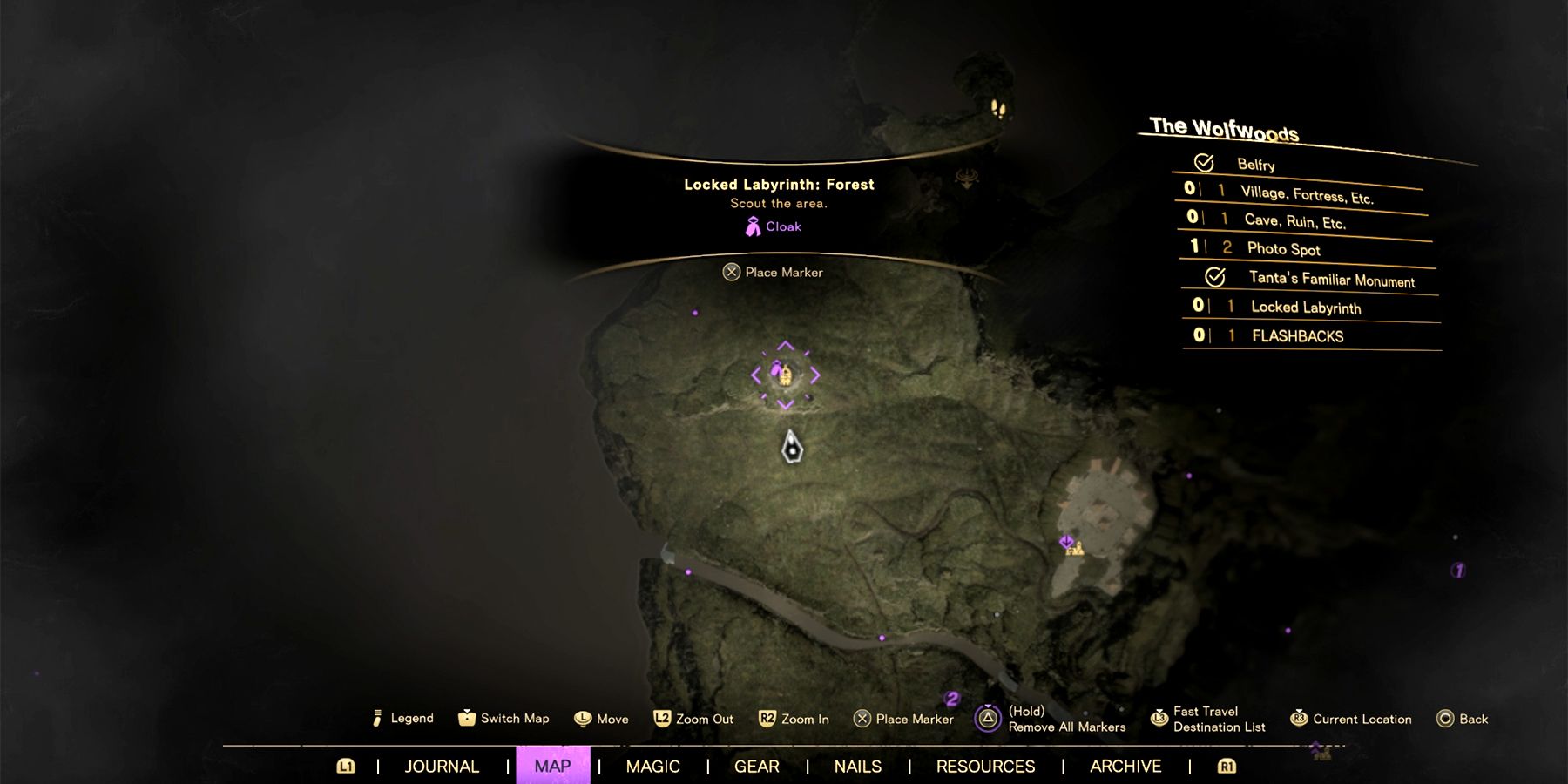 the wolfwoods labyrinth location in forspoken