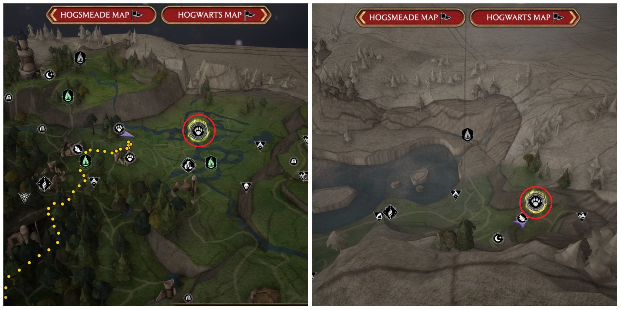 Thestral Dens In Hogwarts Legacy