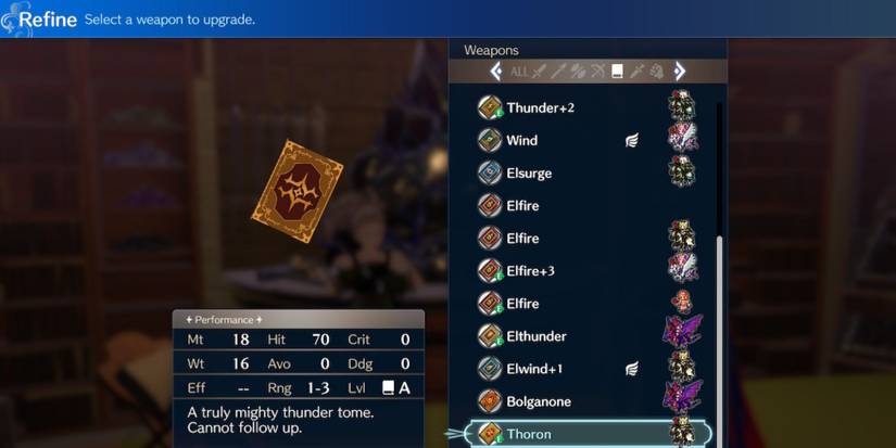 The tome Thoron from Fire Emblem Engage