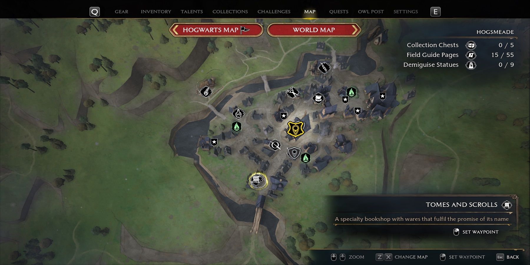 tomes and scrolls location in hogwarts legacy
