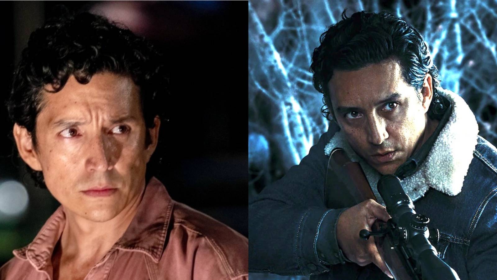 Split feature image of Tommy Miller in HBO's The Last of Us.