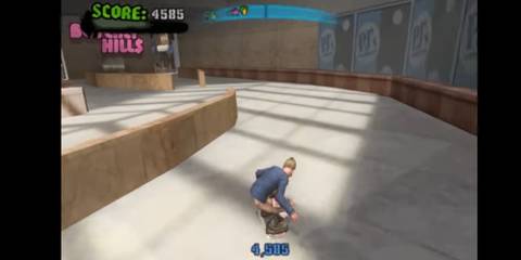 Skating through a tunnel in Tony Hawk's American Wasteland